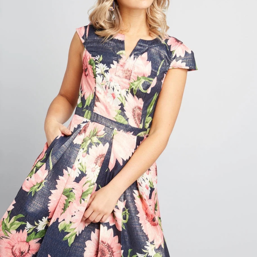 Modcloth "Personal Boldness" Fit &‎ Flare Dress